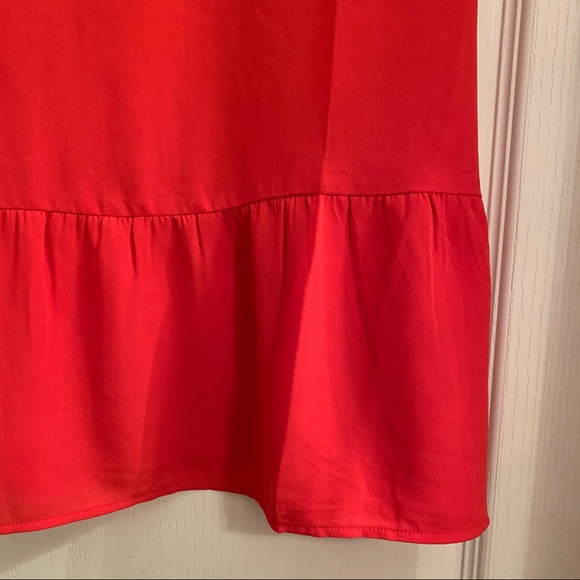 LOFT Tulip Sleeve Peplum Top Red Small - Picture 6 of 11